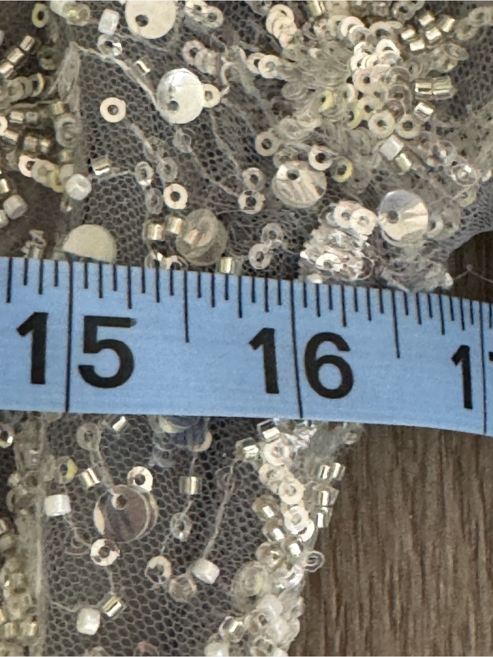 Azzure Couture Silver Embellished Gown- Size 8-Beaded Tulle Evening Dress - Picture 9 of 13